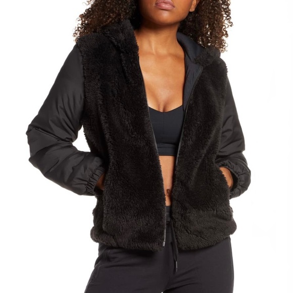 Nwt Zella Faux Shearling Bomber Jacket 